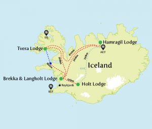 Nordic Lodges Island Map 2016 Roof'n Route