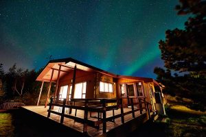 Self catering Hamragil Lodge in North Iceland. Northern Lights