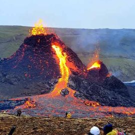 Volcano Eruption on Reykjanes peninsula in Southwest Iceland